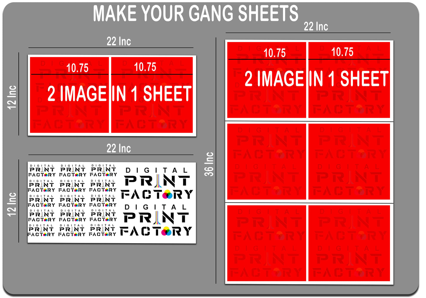 DTF Gang Sheet Online Builder DTF film type Silver